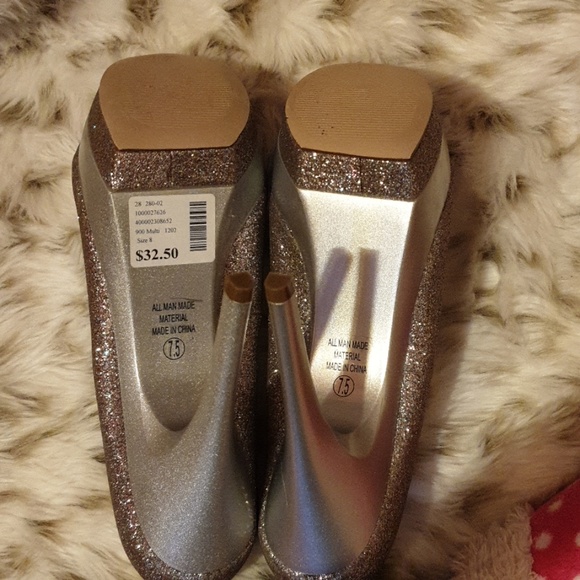 Multi Colored Sparkly Platform Heels - Picture 5 of 5